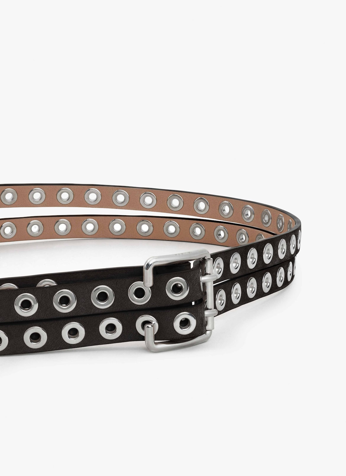 BIKER DOUBLE BELT IN NUBUCK ALAÏA BLACK BIKER DOUBLE BELT IN NUBUCK